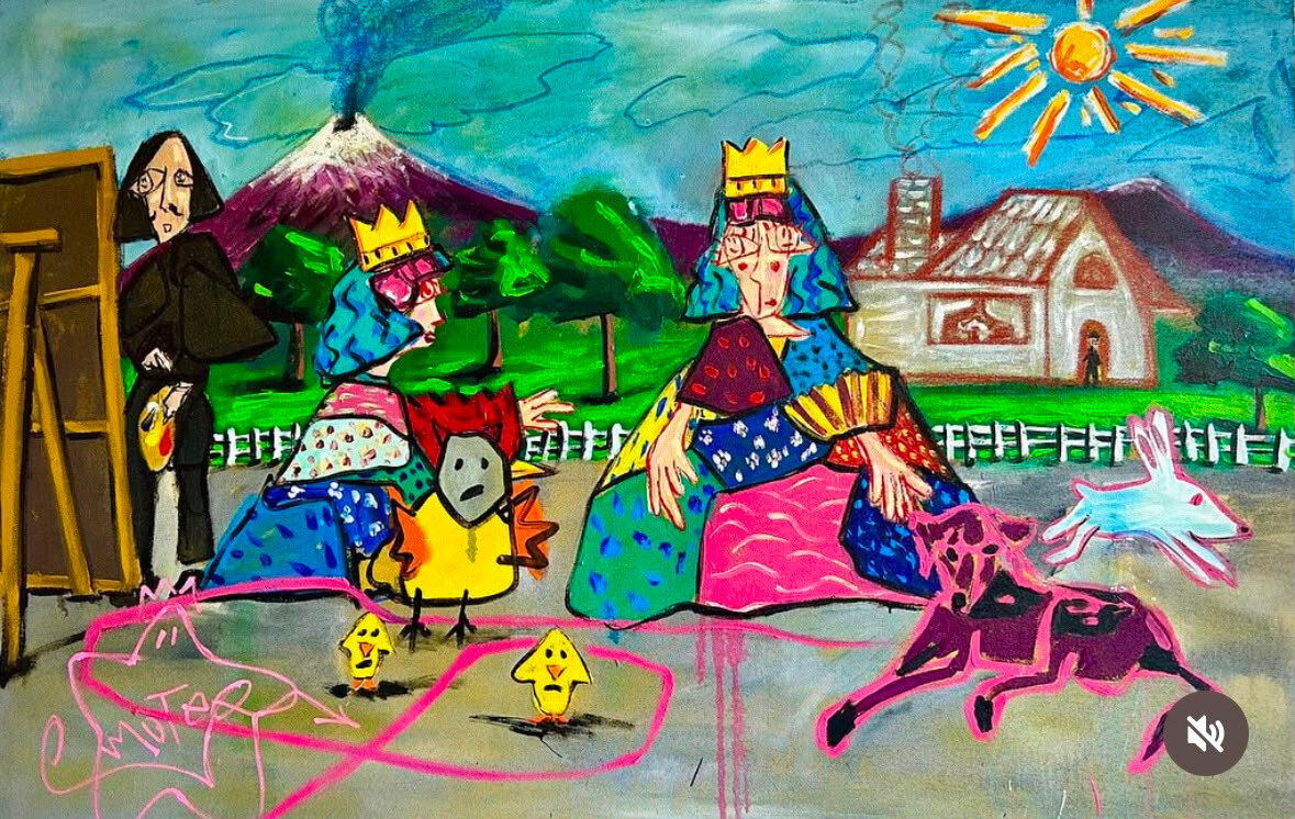 Posando para el pintor — Moter